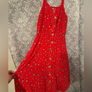 Red Floral Dress